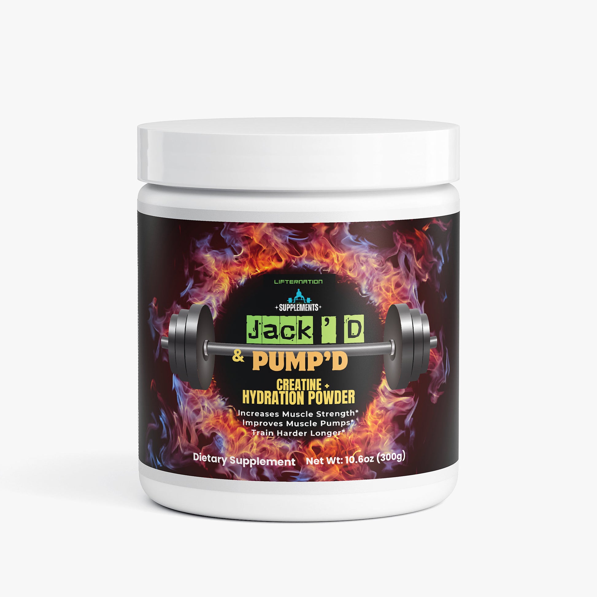 LifterNation Jack'D & Pump'D Creatine Hydration Powder (300g) Muscle Builders LifterNation Supplements