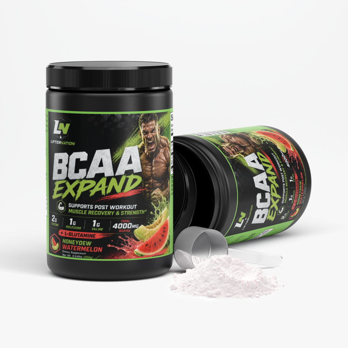 LifterNation BCAA Expand Muscle Building Powder (Honeydew/Watermelon) Post-Workout Recovery LifterNation Supplements