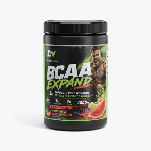LifterNation BCAA Expand Muscle Building Powder (Honeydew/Watermelon) Post-Workout Recovery LifterNation Supplements