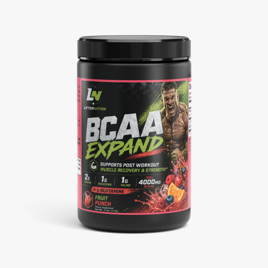LifterNation BCAA Expand Muscle Building Powder (Fruit Punch) Amino Acids & Blends LifterNation Supplements