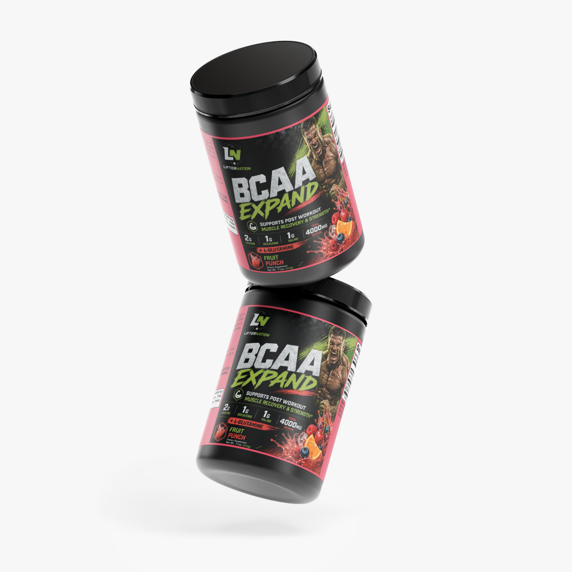 LifterNation BCAA Expand Muscle Building Powder (Fruit Punch) Amino Acids & Blends LifterNation Supplements