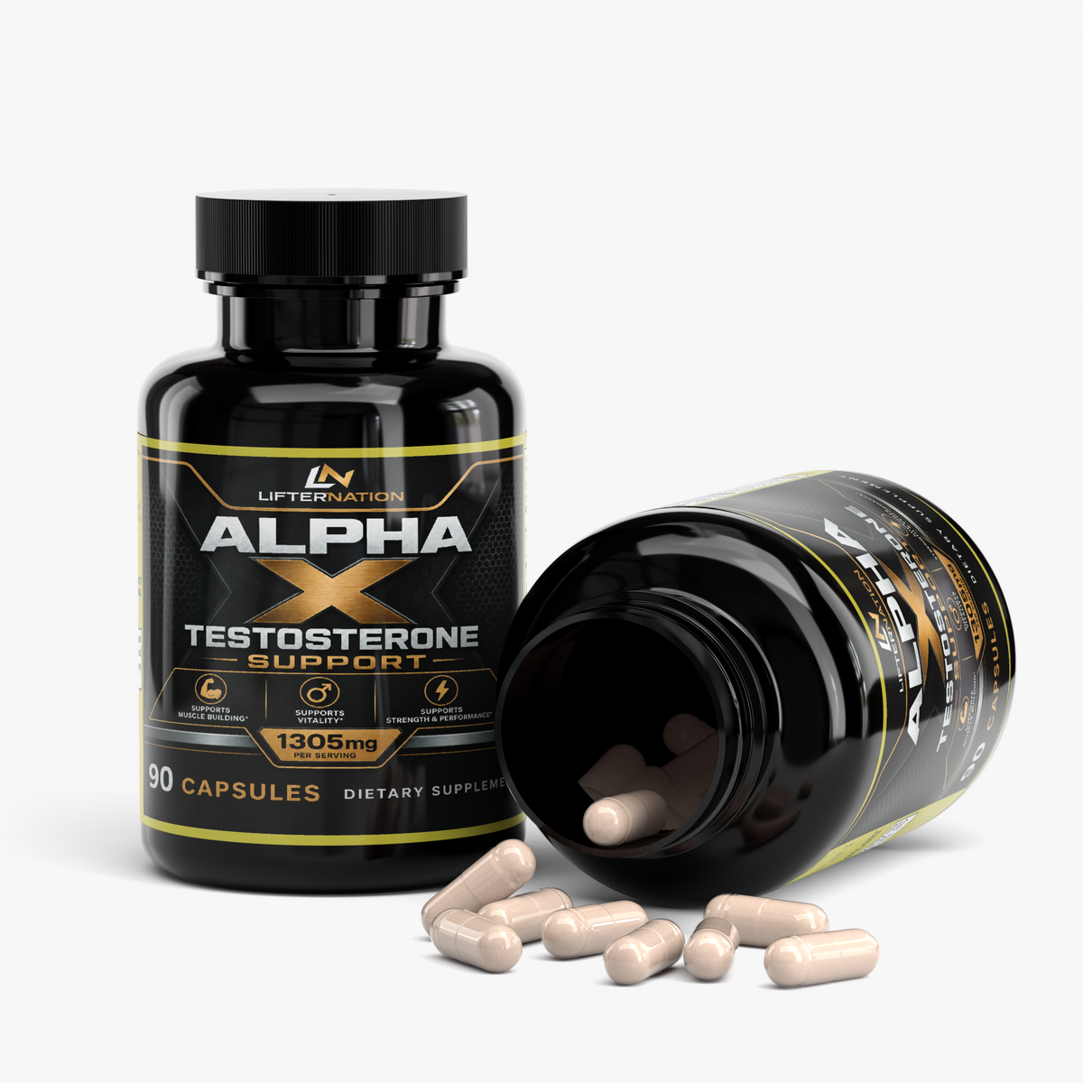 LifterNation Alpha X Natural Testosterone Support (90 Capsules) Specialty Supplements LifterNation Supplements
