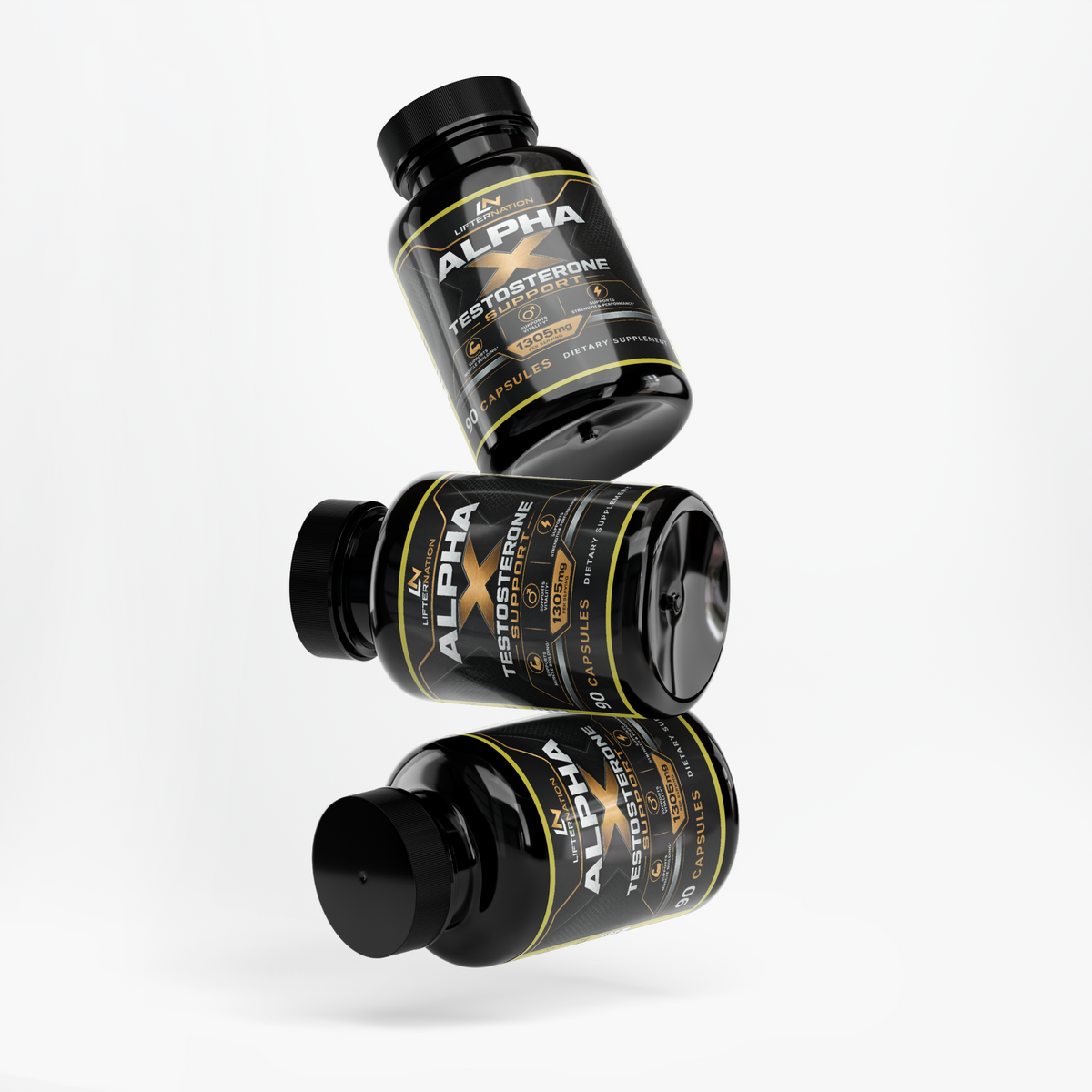 LifterNation Alpha X Natural Testosterone Support (90 Capsules) Specialty Supplements LifterNation Supplements