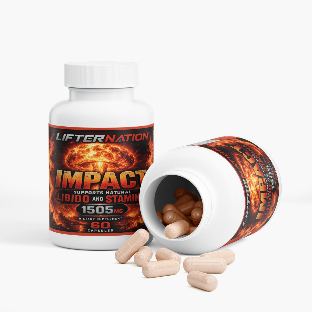 LifterNation Impact 1505mg (60 Capsules) Natural Extracts LifterNation Supplements