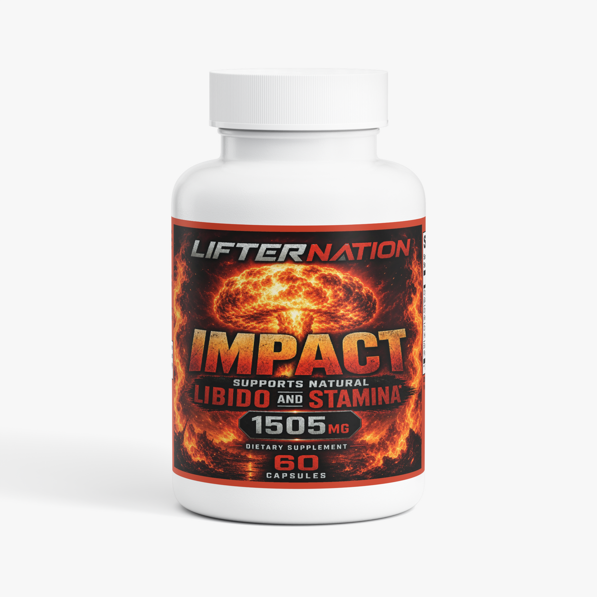 LifterNation Impact 1505mg (60 Capsules) Natural Extracts LifterNation Supplements