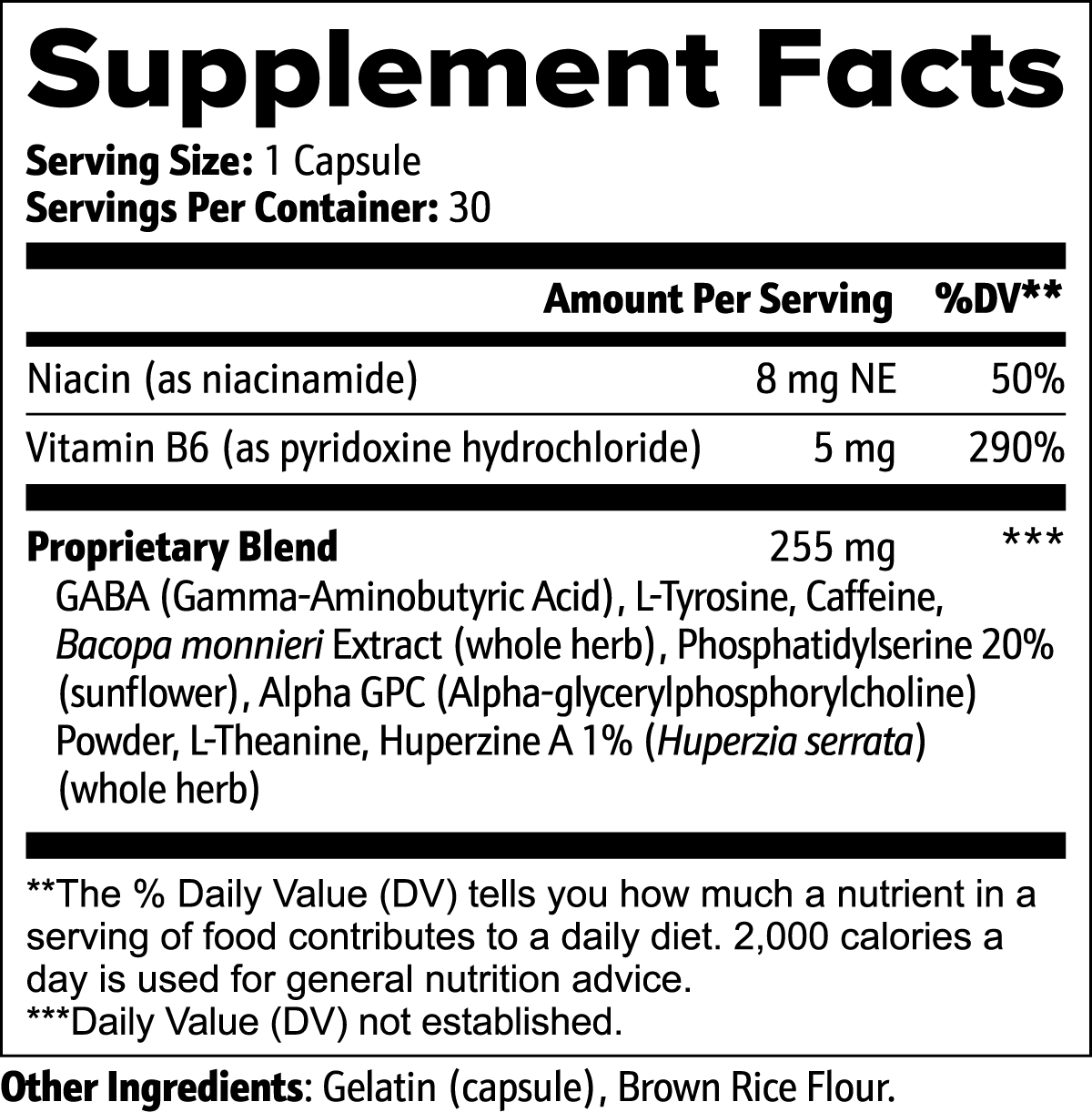 LifterNation Cognitive Support (30 Capsules) Specialty Supplements LifterNation Supplements