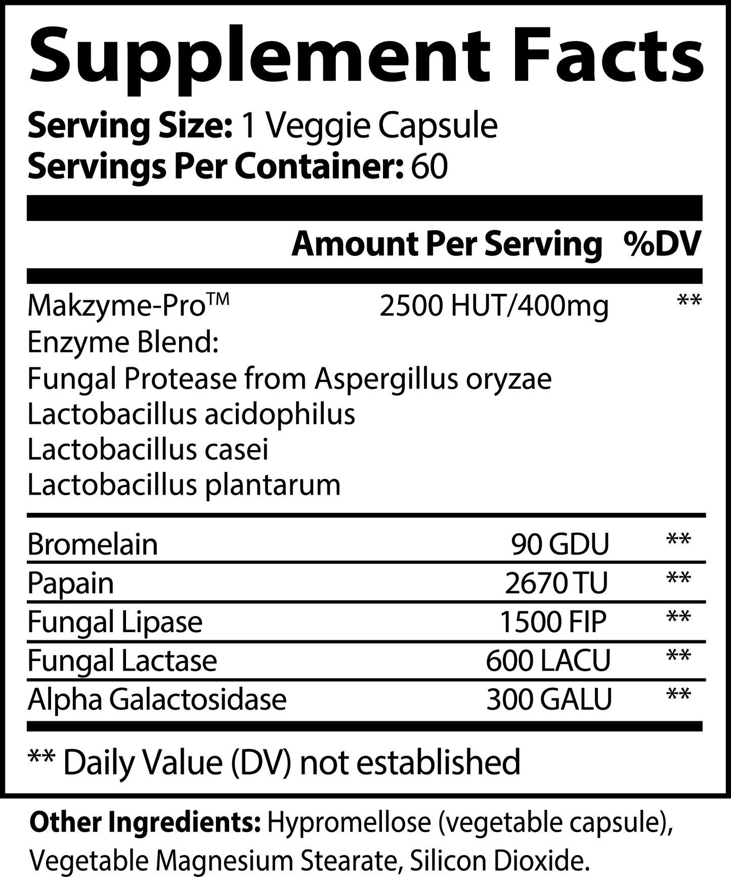 LifterNation Digestive Enzyme Pro Blend (60 Capsules)