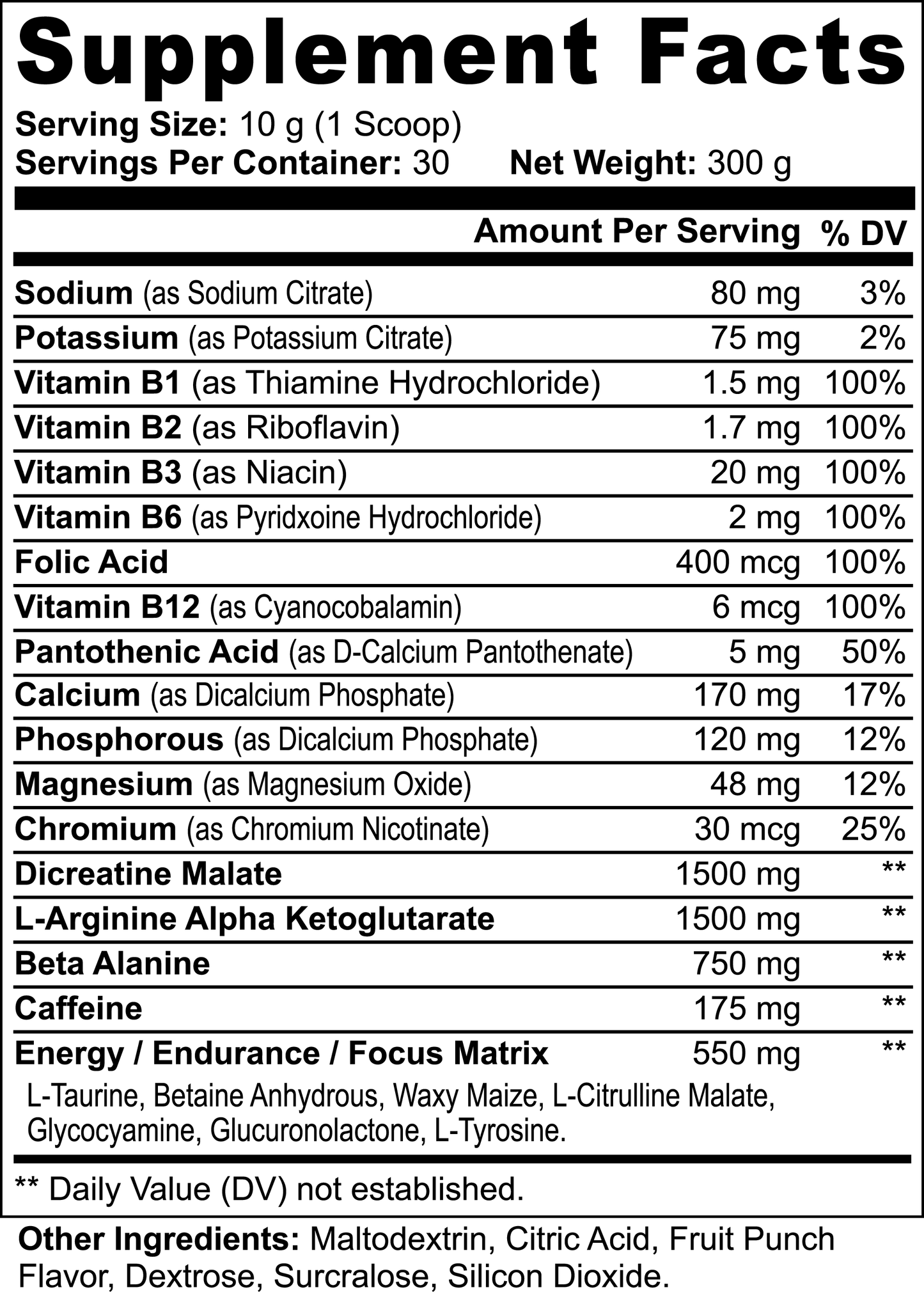 LifterNation Legend Maker Pre-Workout (Fruit Punch)