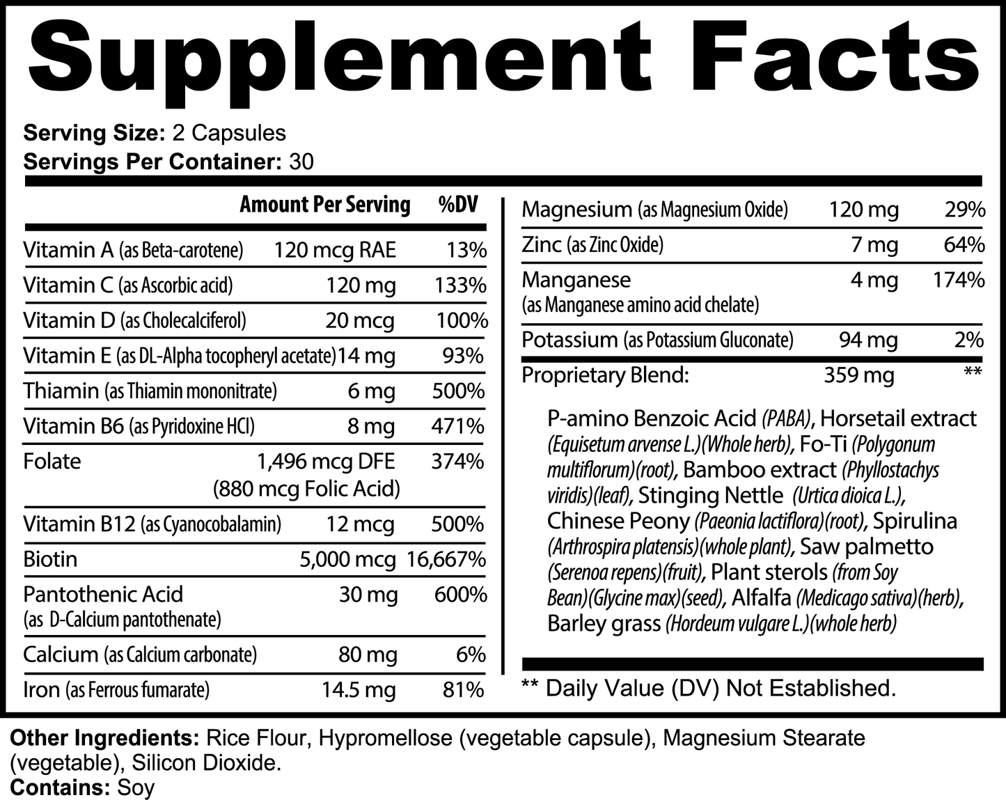 LifterNation Strengthen Hair, Skin and Nails (60 Capsules)