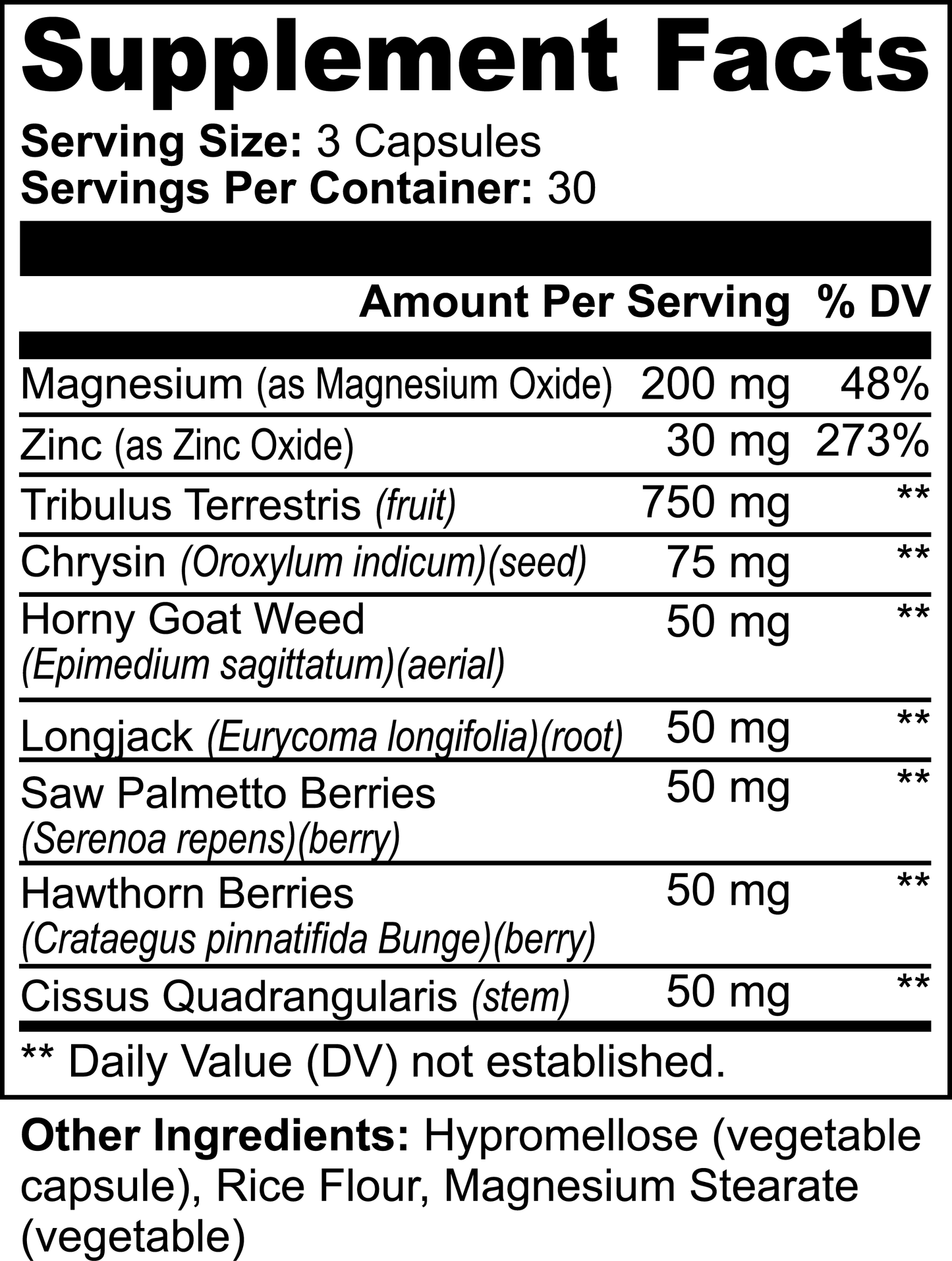 LifterNation Alpha X Natural Testosterone Support (90 Capsules)