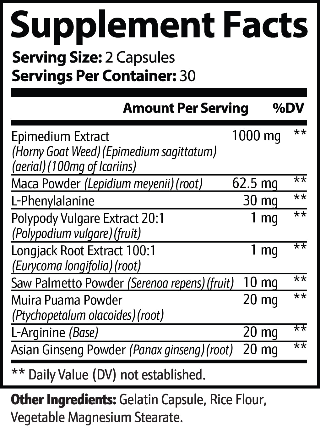 LifterNation Unleashed Horny Goat Weed Blend (1560mg)