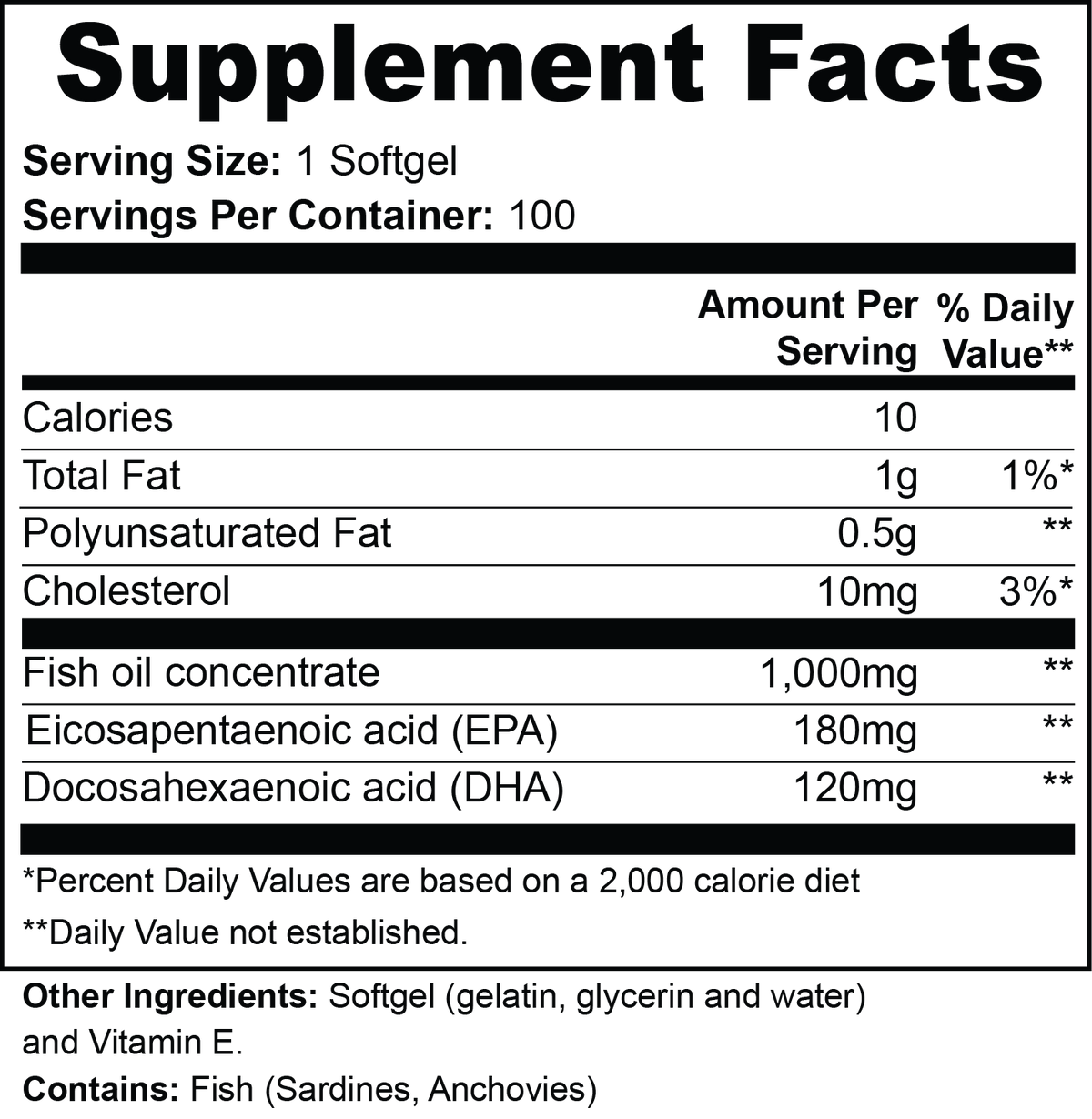 LifterNation Omega-3 Plus EPA & DHA (1300mg) Specialty Supplements LifterNation Supplements