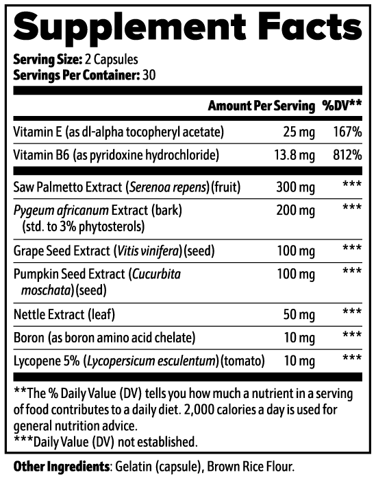 LifterNation Prostate Support (60 Capsules) Specialty Supplements LifterNation Supplements