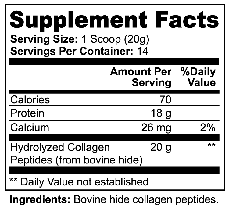 LifterNation Hydrolyzed Collagen Peptides (Unflavored) Proteins & Blends LifterNation Supplements