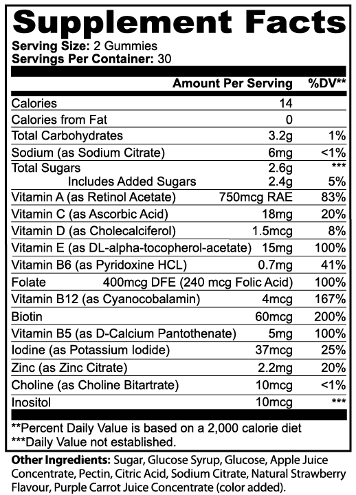 LifterNation Multivitamin 60 (Adult) Gummies Vitamins & Minerals LifterNation Supplements