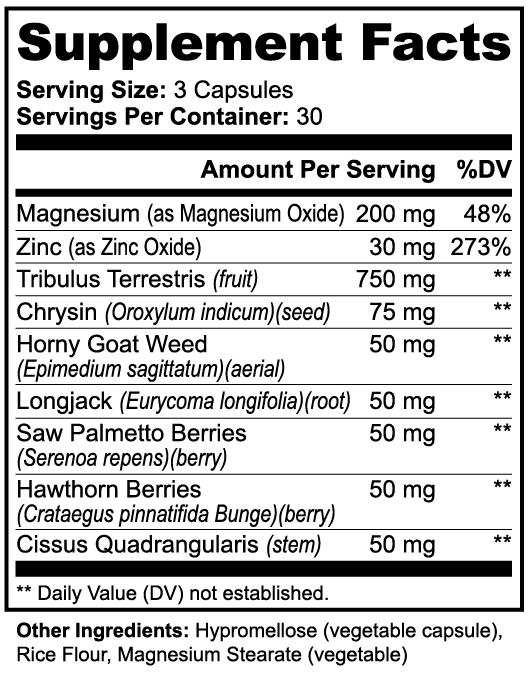 LifterNation Alpha X Natural Testosterone Support (90 Capsules) Specialty Supplements LifterNation Supplements