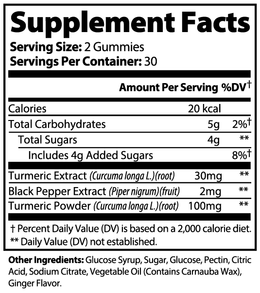 LifterNation Turmeric (60 Gummies) Natural Extracts LifterNation Supplements