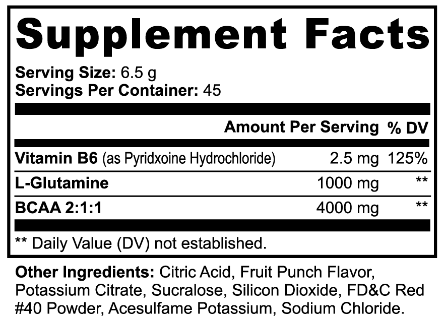 LifterNation BCAA Expand Muscle Builder (Fruit Punch) Amino Acids & Blends LifterNation Supplements