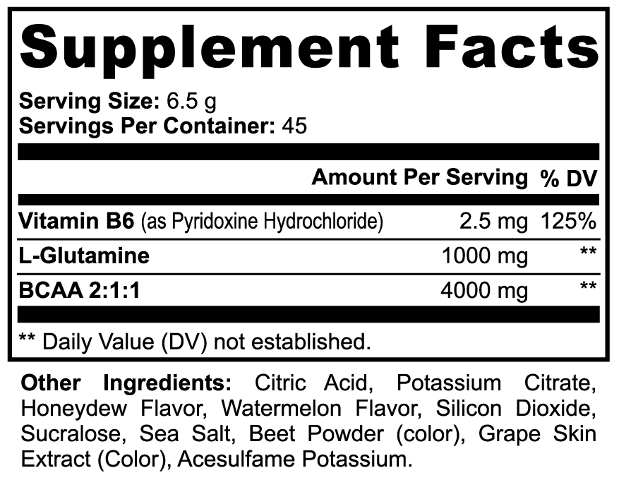 LifterNation BCAA Expand Muscle Builder (Honeydew/Watermelon) Amino Acids & Blends LifterNation Supplements