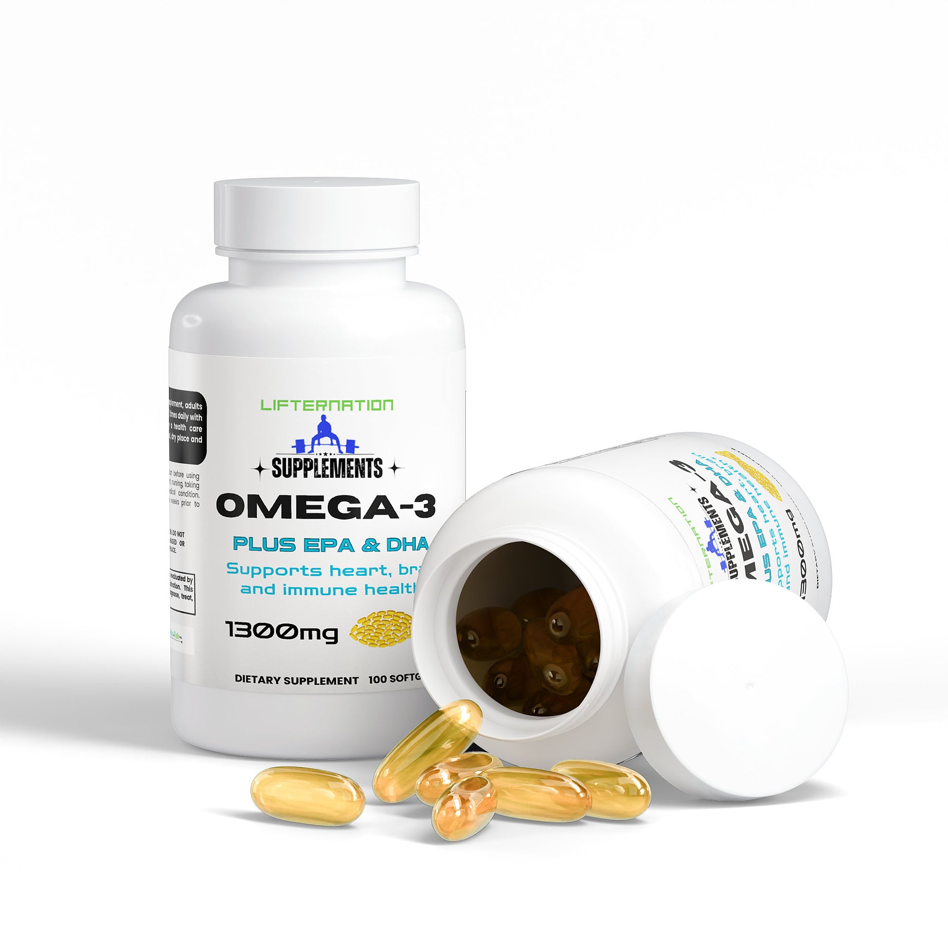 LifterNation Omega-3 Plus EPA & DHA (1300mg) Specialty Supplements LifterNation Supplements
