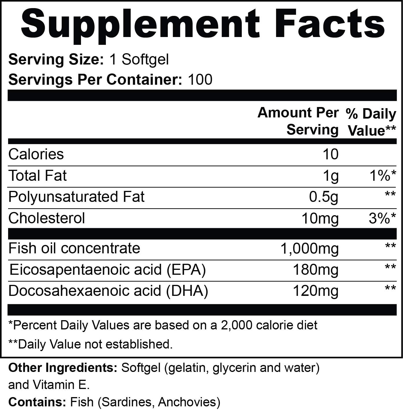 LifterNation Omega-3 Plus EPA & DHA (1300mg) Specialty Supplements LifterNation Supplements